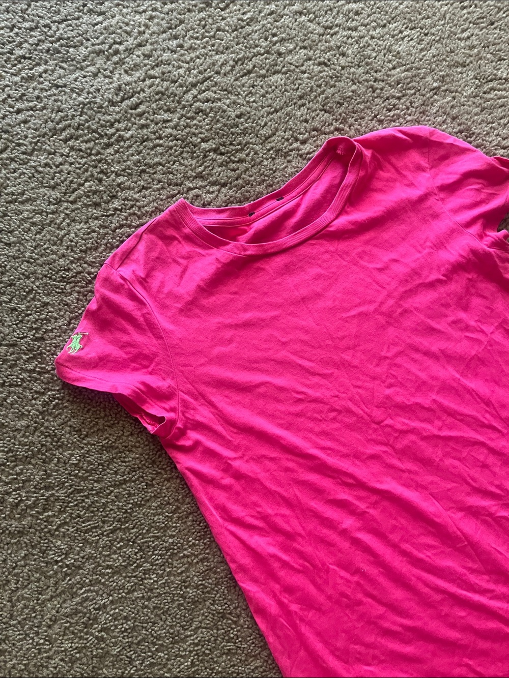 Vibrant Pink Short Sleeve Crewneck dress